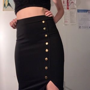 Navy Blue Pencil Skirt